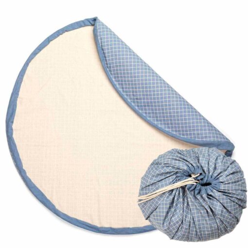 Saco Reversible Play & Go Classic Orgánico Cuadros Blue