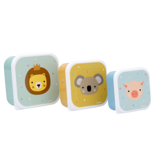 3 Cajas Almuerzo Animal Friends