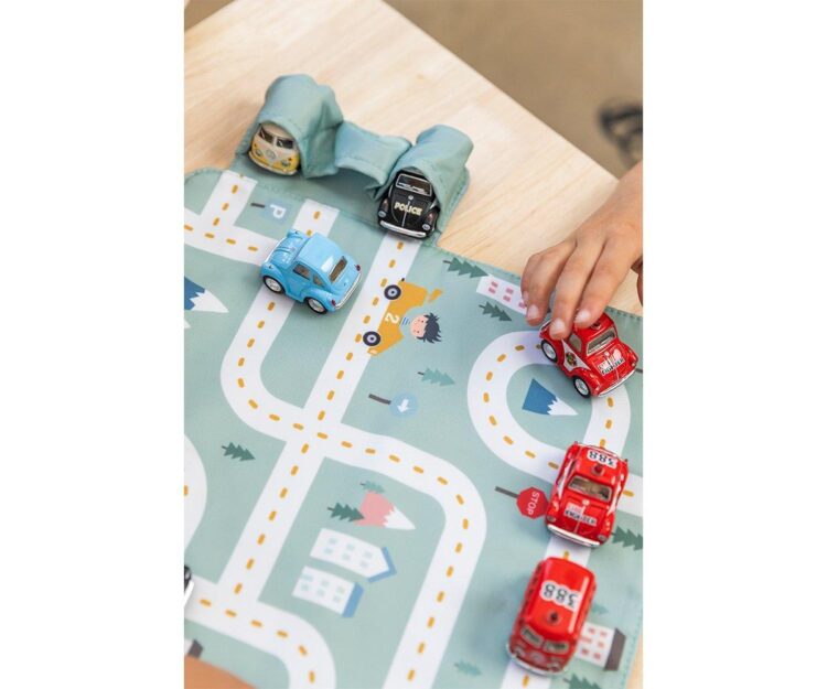 Juego Mantel con Circuito Menta + 3 Coches Rosa - Imagen 6