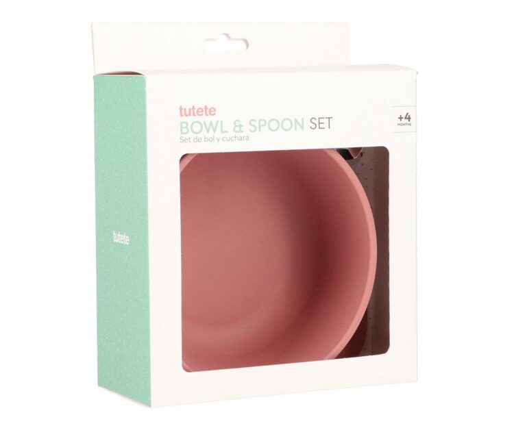 Bol Silicona + Cuchara Acero Brick Blush - Imagen 2