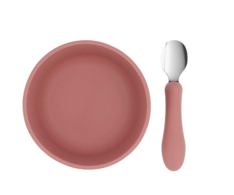 Bol Silicona + Cuchara Acero Brick Blush - Imagen 6