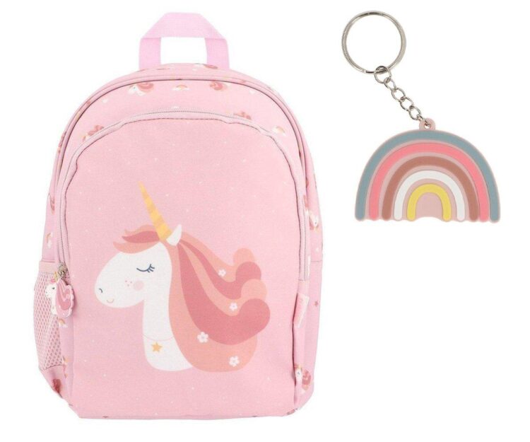 Mochila Mediana Magical Unicorn  + Llavero Personalizable
