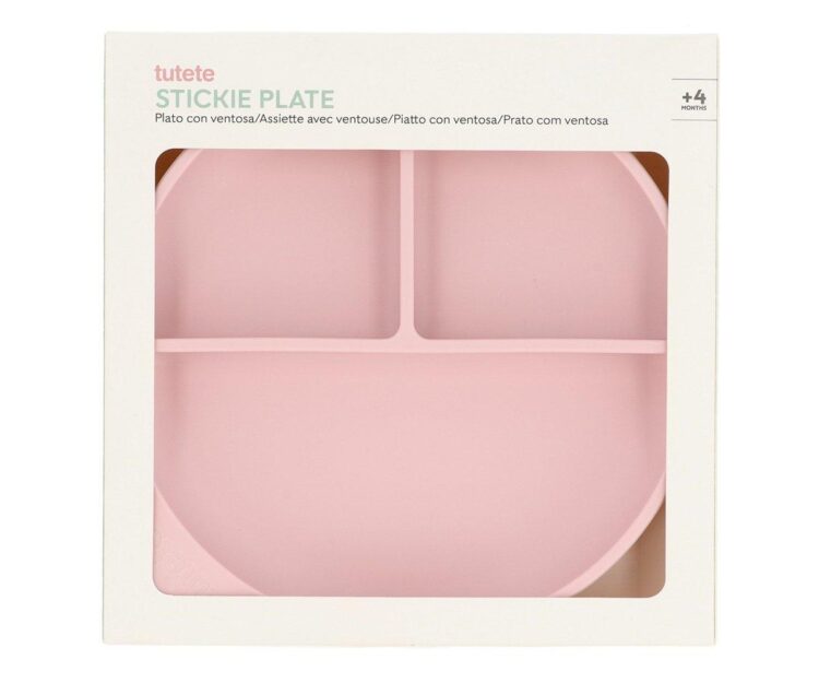Plato Silicona con Ventosa Light Pink - Imagen 2