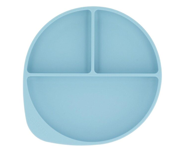 Plato Silicona con Ventosa Sky Blue