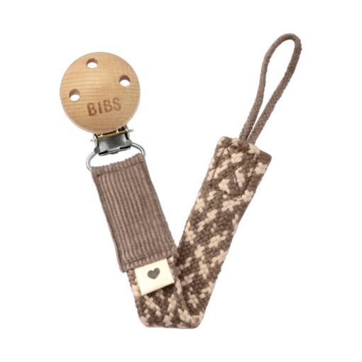 Chupetero BIBS Trenzado Dark Oak/vanilla