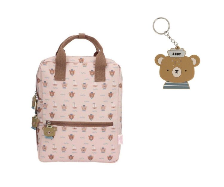 Mochila Escolar By Eef Lillemor Simon Bear + 1 Llavero Silicona Simon Bear