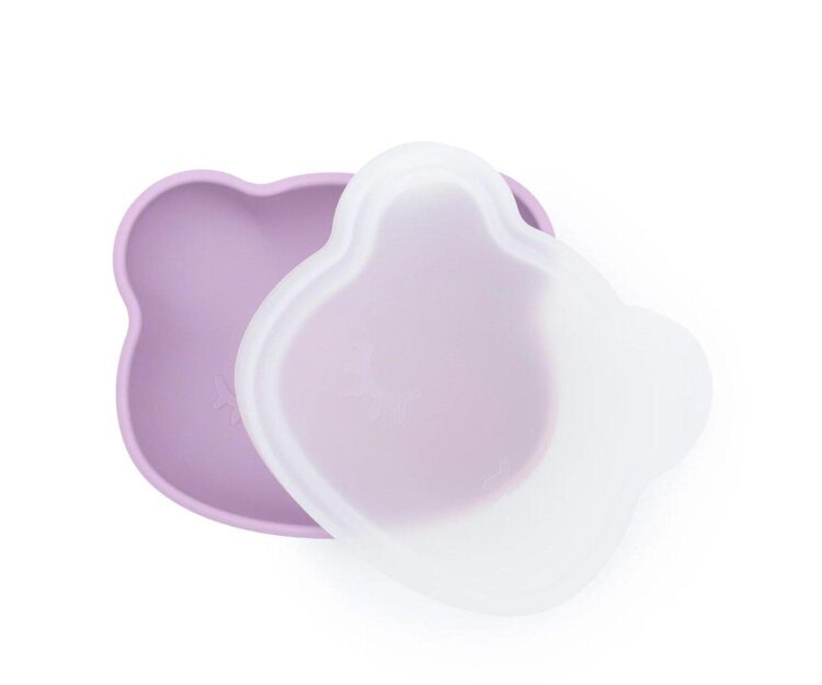 Bol con Ventosa y Tapa Oso Lilac - Imagen 2