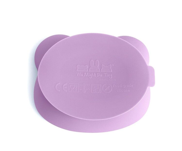 Bol con Ventosa y Tapa Oso Lilac - Imagen 3