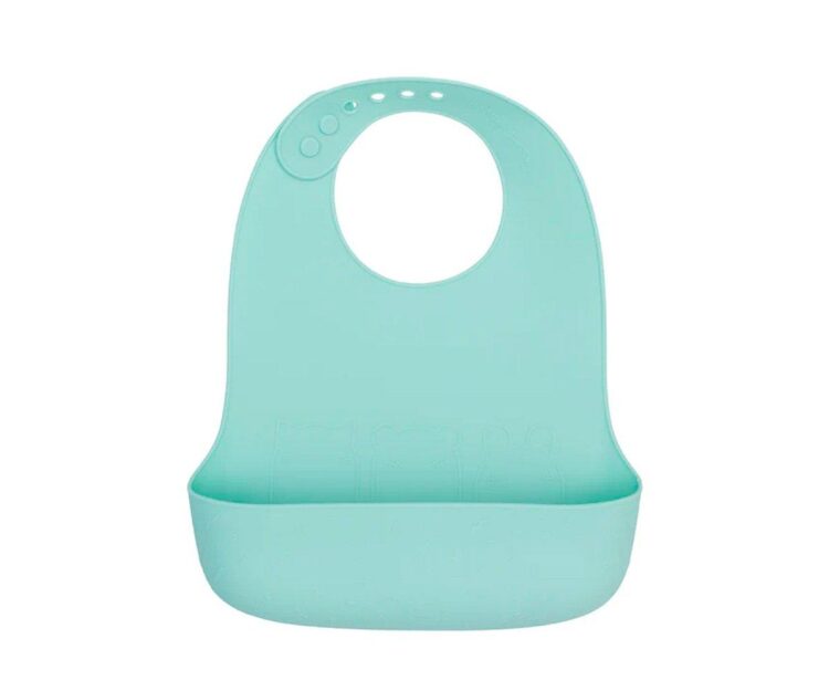 2 Babero Catchie 2.0 Silicona Mint & Grey - Imagen 3
