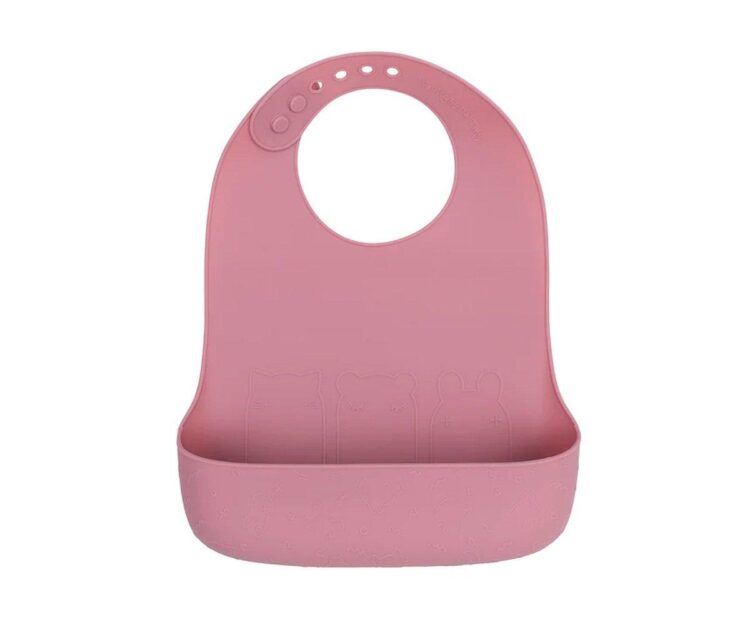 2 Babero Catchie 2.0 Silicona Dusty & Powder Pink - Imagen 3