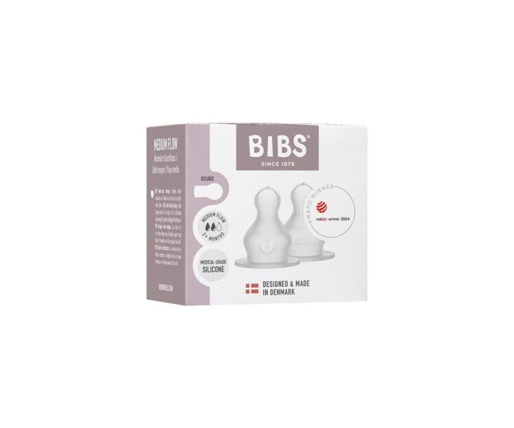 2 Tetinas Silicona Biberón BIBS Flujo Medio - Imagen 2