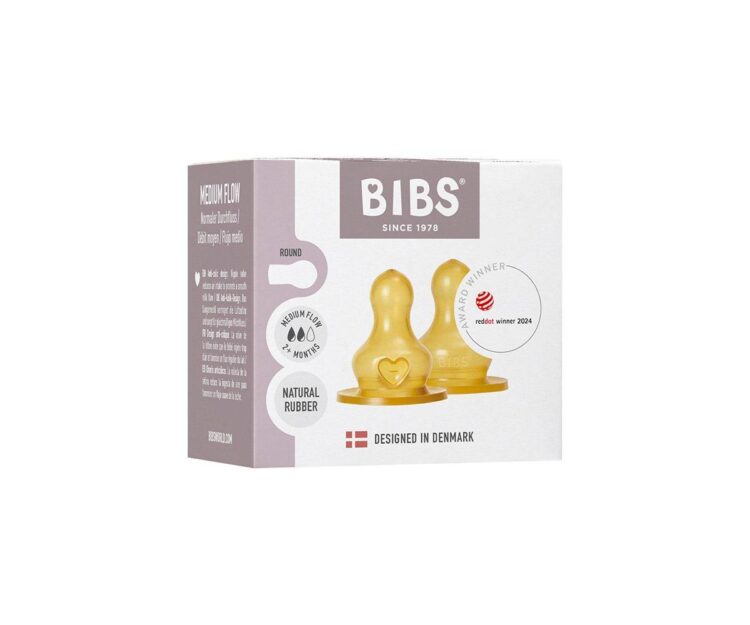 2 Tetinas Látex Biberón BIBS Flujo Medio - Imagen 2