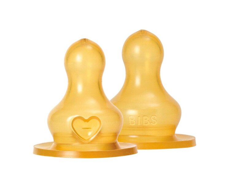 2 Tetinas Látex Biberón BIBS Flujo Rápido