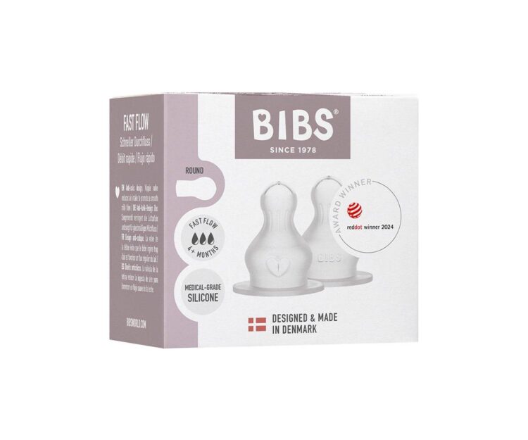 2 Tetinas Silicona Biberón BIBS Flujo Rápido - Imagen 2