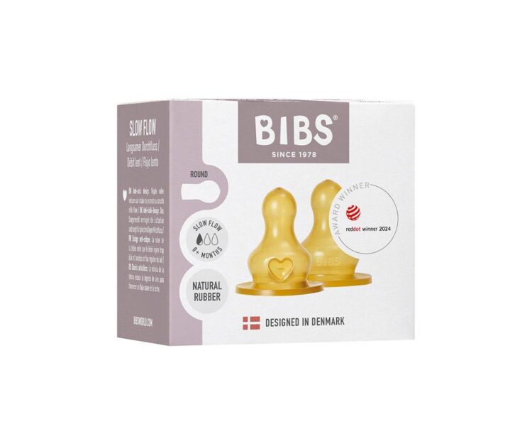 2 Tetinas Látex Biberón BIBS Flujo Lento - Imagen 2