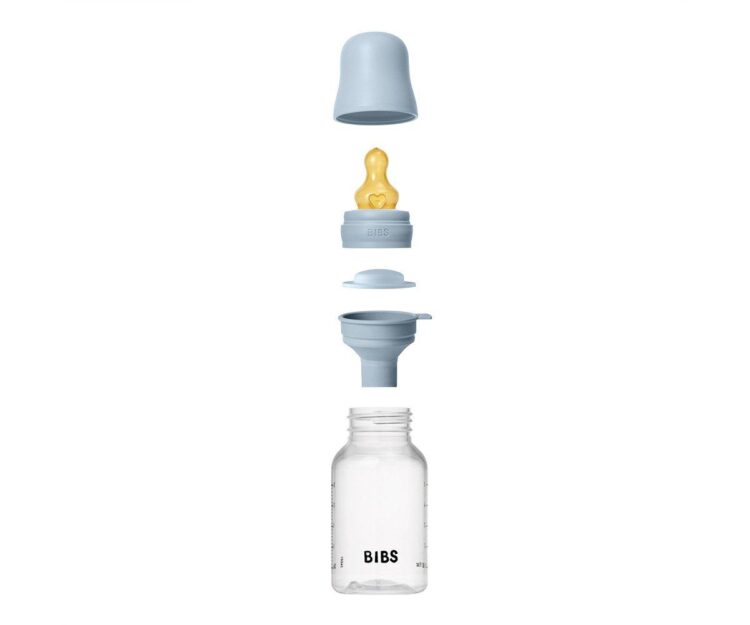 Biberón Plástico BIBS Látex Baby Blue 150ml - Imagen 4