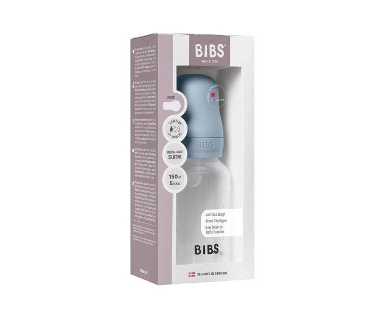 Biberón Plástico BIBS Silicona Baby Blue 150ml - Imagen 2