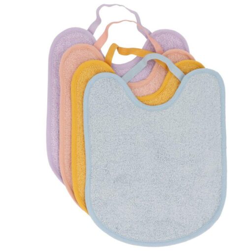 Pack 4 Baberos Rizo Blue/Mustard/Rosa/Malva
