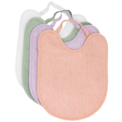 Pack 4 Baberos Rizo Rosa/Malva/Sage/Ivory