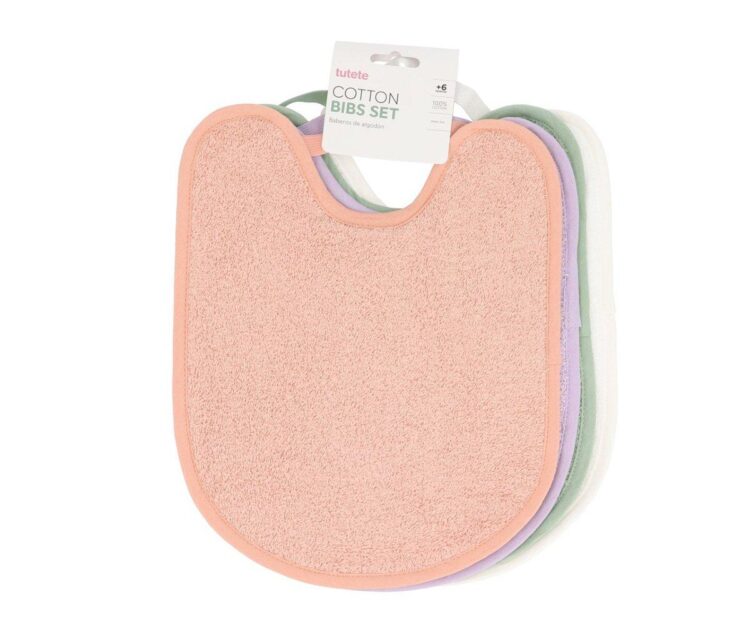 Pack 4 Baberos Rizo Rosa/Malva/Sage/Ivory - Imagen 6