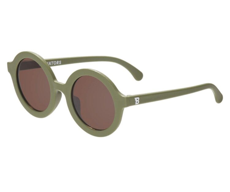 Gafas de Sol Flexibles (0-24meses) Euro Round Amber Lenses Wild Moss - Imagen 2
