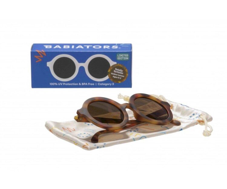 Gafas de Sol Flexibles (0-24meses) Euro Round Amber Lenses Classic Tortoise - Imagen 4