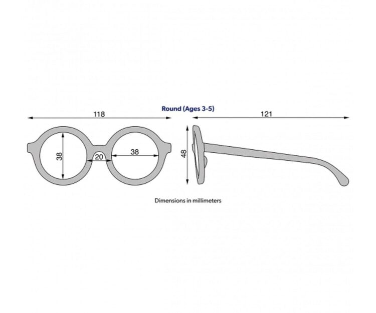 Gafas de Sol Flexibles (3-5años) Euro Round Amber Lenses Wild Moss - Imagen 5