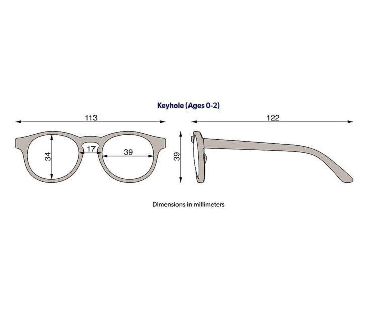 Gafas de Sol Flexibles Keyhole (0-24meses) Smoke Lenses Jet Black - Imagen 5