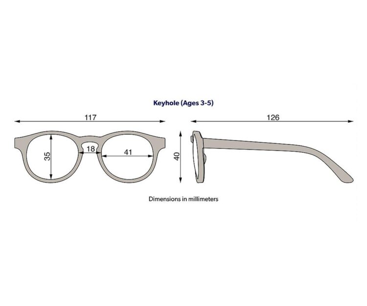 Gafas de Sol Flexibles Keyhole (3-5años) Smoke Lenses Jet Black - Imagen 5