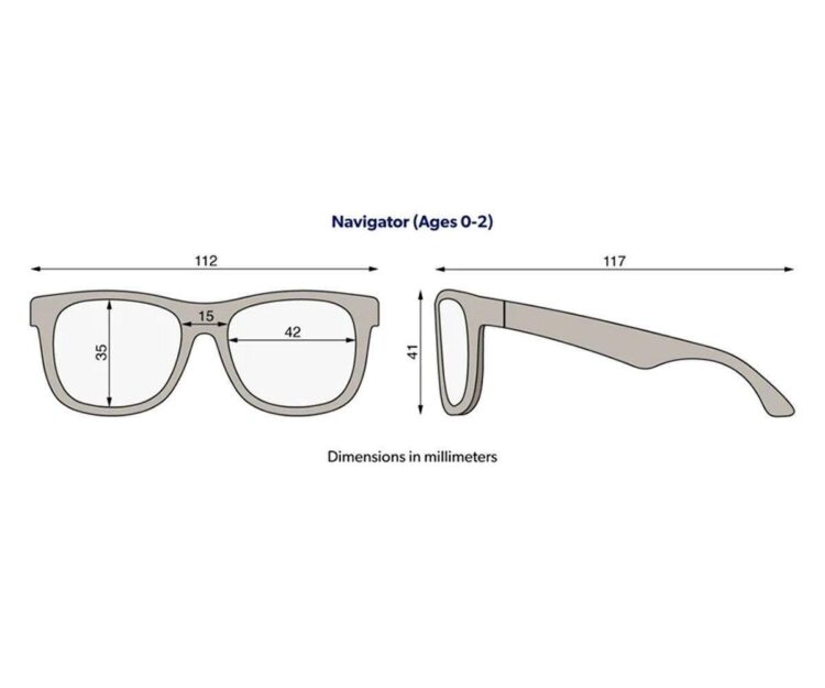 Gafas de Sol Flexibles Navigators (0-24meses) Baby Blue Amber Lenses - Imagen 5