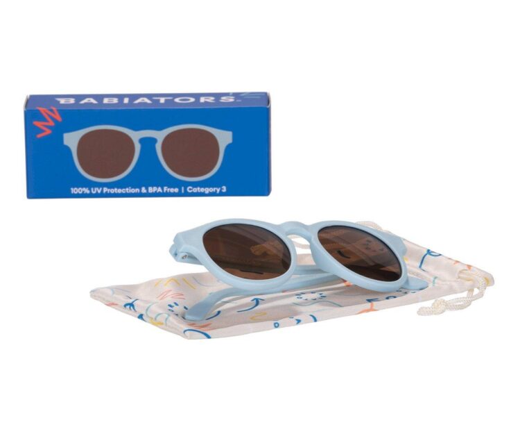 Gafas de Sol Flexibles Keyhole (3-5años) Baby Blue Amber Lenses - Imagen 3