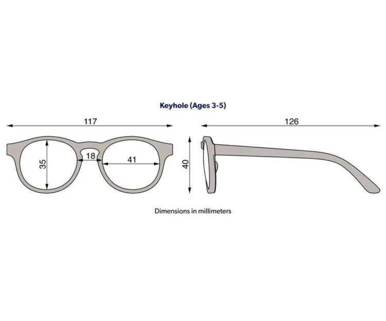 Gafas de Sol Flexibles Keyhole (3-5años) Baby Blue Amber Lenses - Imagen 5