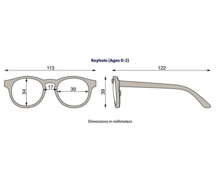 Gafas de Sol Flexibles Keyhole (0-24meses) Baby Blue Amber Lenses - Imagen 5