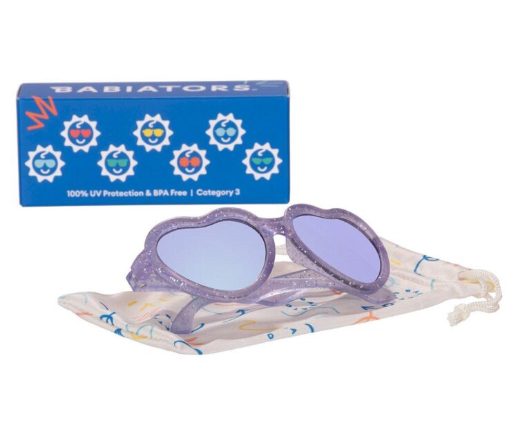 Gafas de Sol Flexibles Hearts (0-24meses) Lavender Shimmer Purple Mirrored Lenses - Imagen 4