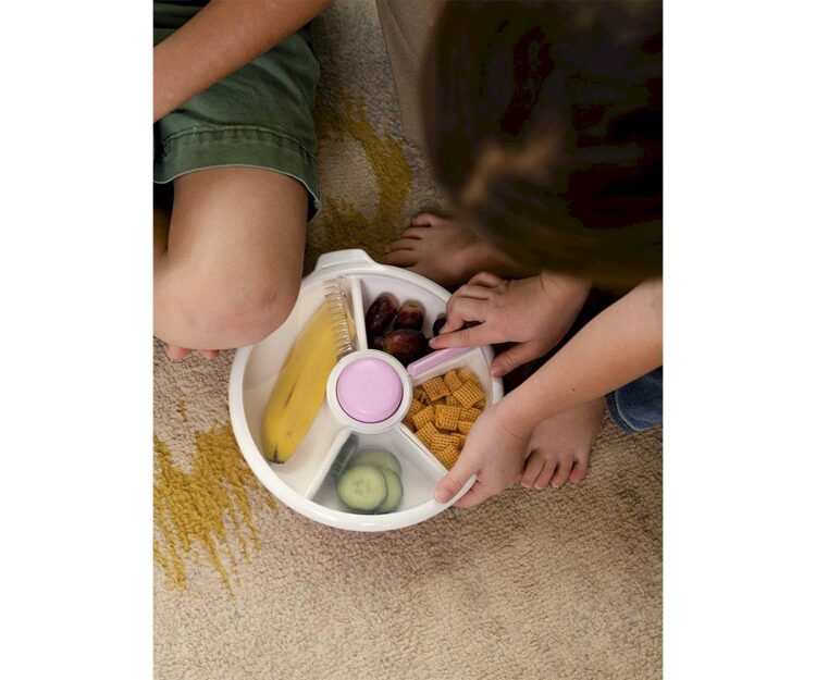 Caja de Almuerzo Grande Snack Spinner Slide con Hoja Pegatinas Taro Purple - Imagen 3
