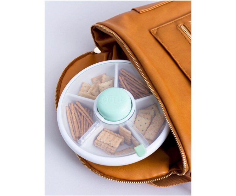 Caja Almuerzo Snack Spinner Flip, Correa de Mano y Hoja de Pegatinas Mint Green - Imagen 3