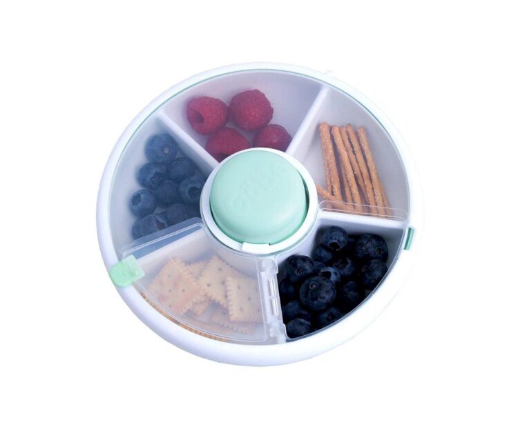 Caja Almuerzo Snack Spinner Flip, Correa de Mano y Hoja de Pegatinas Mint Green - Imagen 4