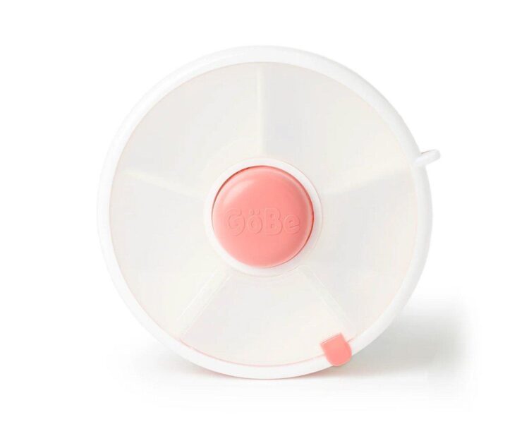 Caja Almuerzo Snack Spinner Flip, Correa de Mano y Hoja de Pegatinas Coral Pink - Imagen 2
