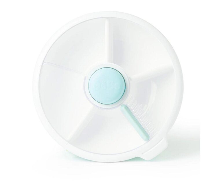 Caja de Almuerzo Grande Snack Spinner Slide con Hoja Pegatinas Macaron Blue - Imagen 2