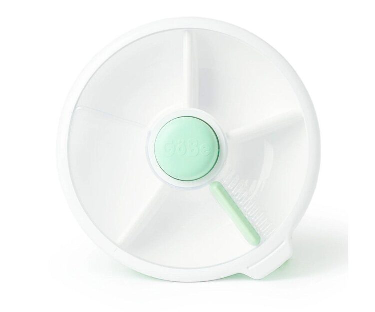 Caja de Almuerzo Grande Snack Spinner Slide con Hoja Pegatinas Mint Green - Imagen 2