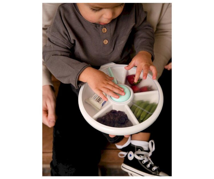 Caja de Almuerzo Grande Snack Spinner Slide con Hoja Pegatinas Mint Green - Imagen 6
