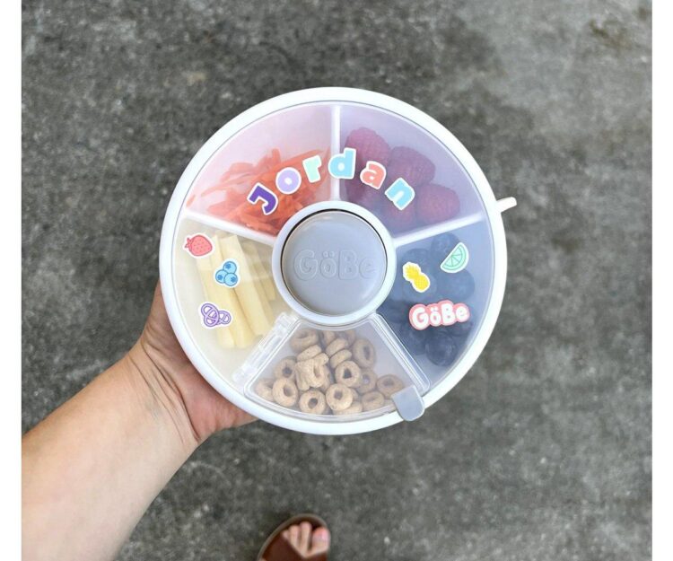Caja Almuerzo Snack Spinner Flip, Correa de Mano y Hoja de Pegatinas Taro Purple - Imagen 13