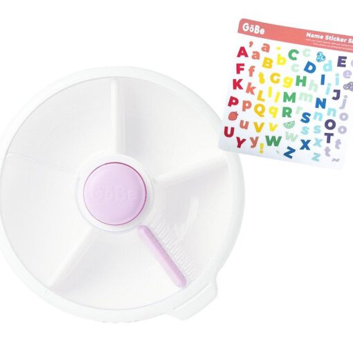 Caja de Almuerzo Grande Snack Spinner Slide con Hoja Pegatinas Taro Purple
