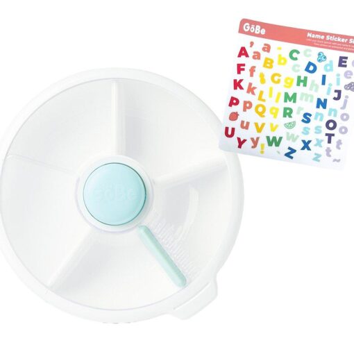 Caja de Almuerzo Grande Snack Spinner Slide con Hoja Pegatinas Macaron Blue