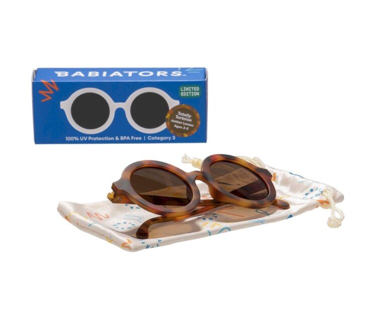 Gafas de Sol Flexibles (3-5años) Euro Round Amber Lenses Classic Tortoise - Imagen 3