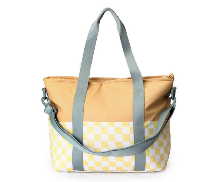 Bolso Nevera Stripes Yellow Chess - Imagen 2