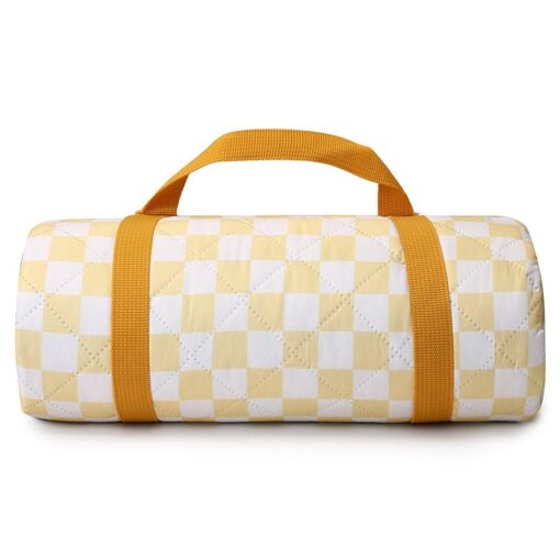 Manta Picnic Stripes Yellow Chess