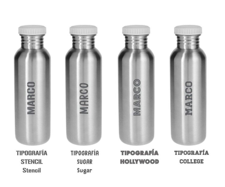 Botella Acero con Funda Stripes Apricot Personalizable 750ml - Imagen 6