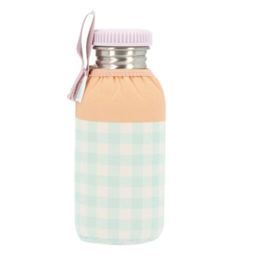 Botella Acero con Funda Stripes Apricot Personalizable 500ml