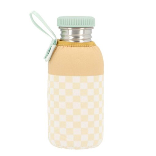 Botella Acero con Funda Stripes Yellow Chess Personalizable 500ml